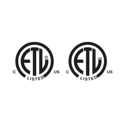 Two Circles that have "ETL" in them, graphic created by Industrial Nameplate