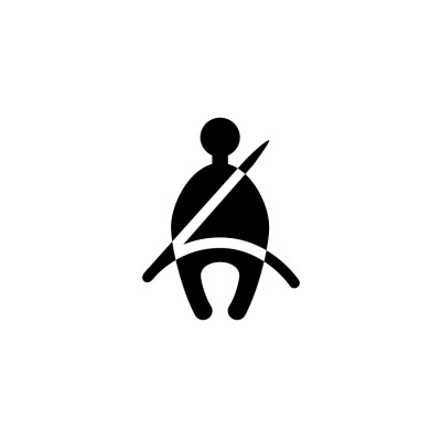 Graphic of a man wearing a seatbelt created by Industrial Nameplate