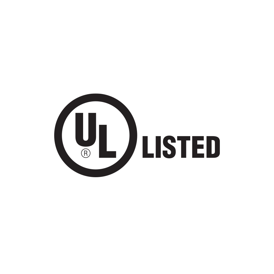 Graphic of the letters "UL" in a circle and "listed" next to it, created by Industrial Nameplate.