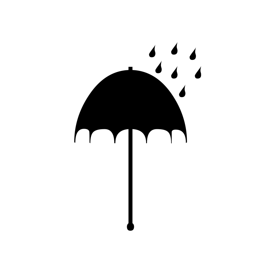 Umbrella with rain graphic created by Industrial Nameplate